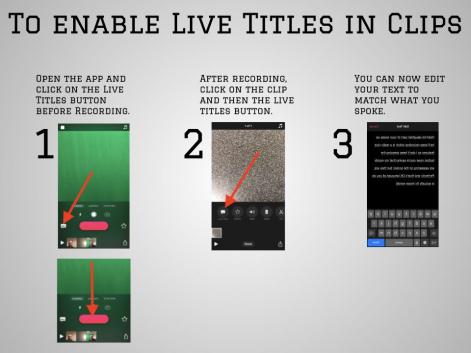 clips live titles directions