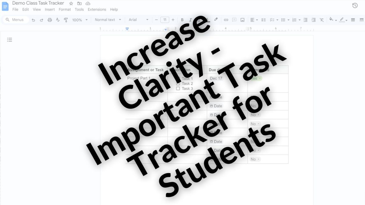 Increase Clarity – Important Task Tracker for Students | Donovanscience